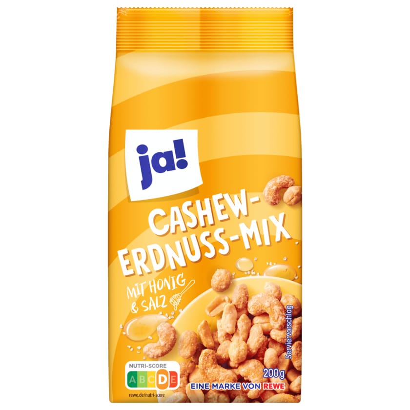 ja! Cashew-Erdnuss-Mix Honig & Salz 200g